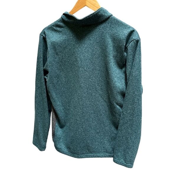 Columbia Quarter Zip Pullover | Men’s Size Small | Green Heather Fleece - Picture 2 of 9